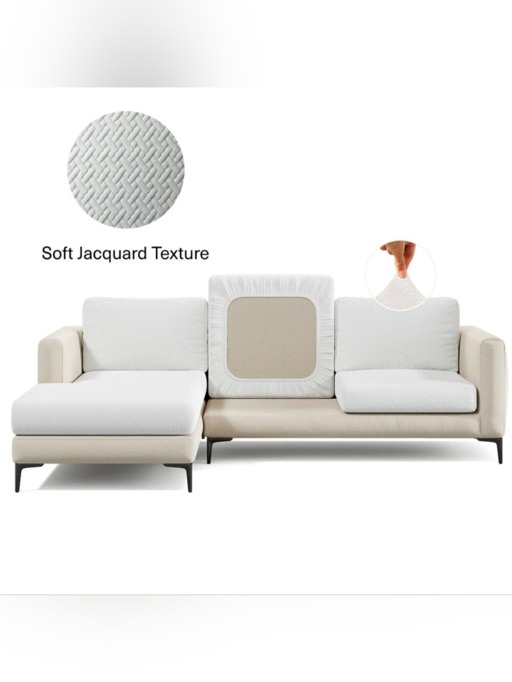 Light Grey Sofa Cushion Covers - Picture 3 of 5